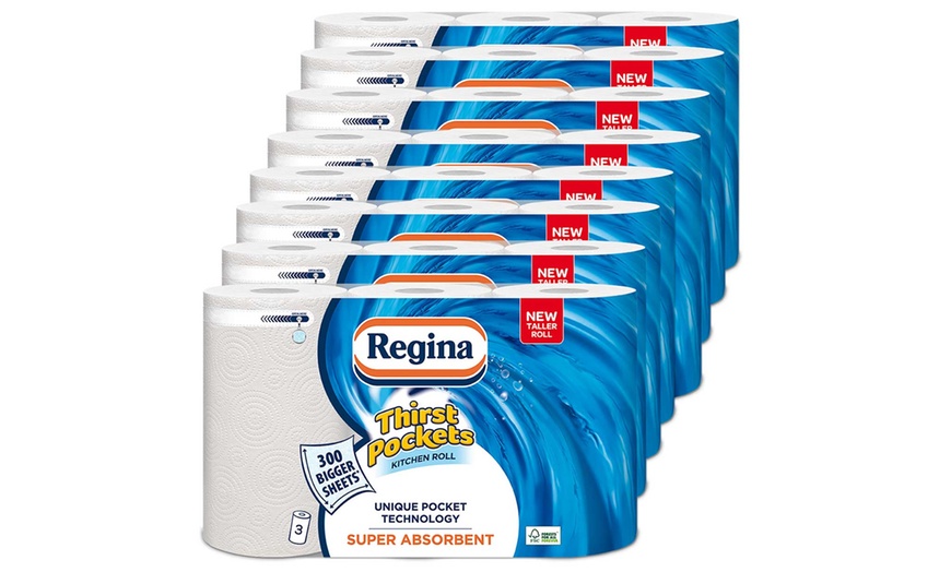 Image 3: Regina Thirst Pockets Kitchen Roll, 18 Rolls