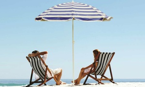  Beach Parasol Umbrella with Tilt Function 