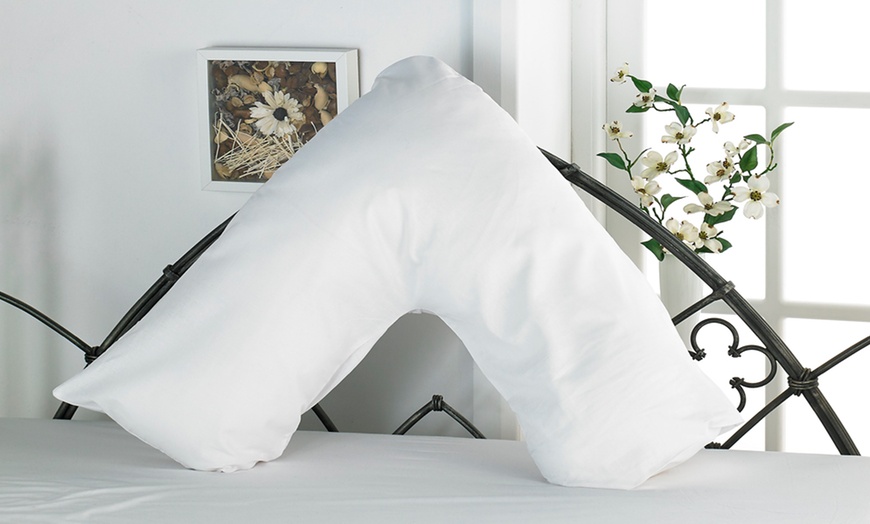 Image 3: V-Shaped Pillow with Cover