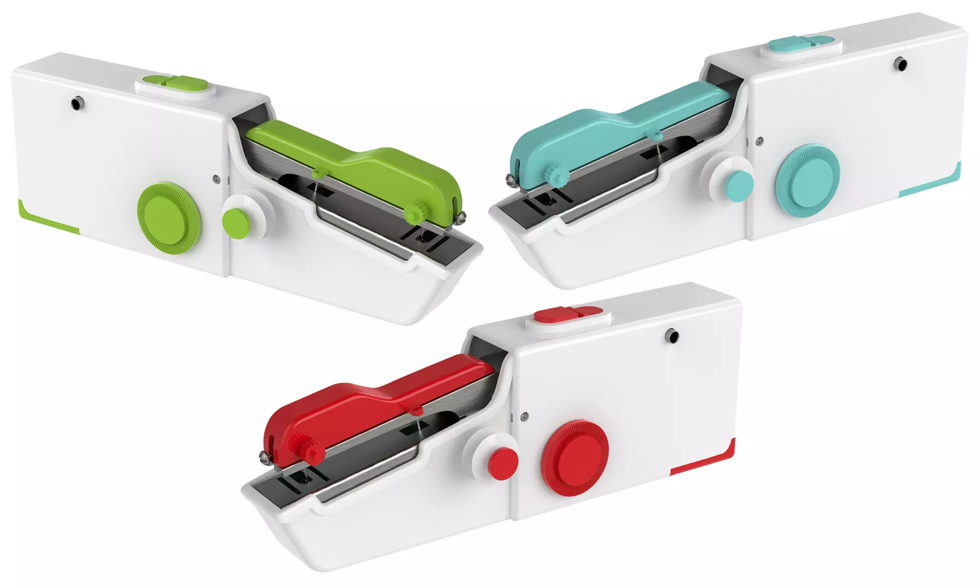 Cenocco tragbare Nähmaschine in Blau, Grün oder Rot - Primary Image