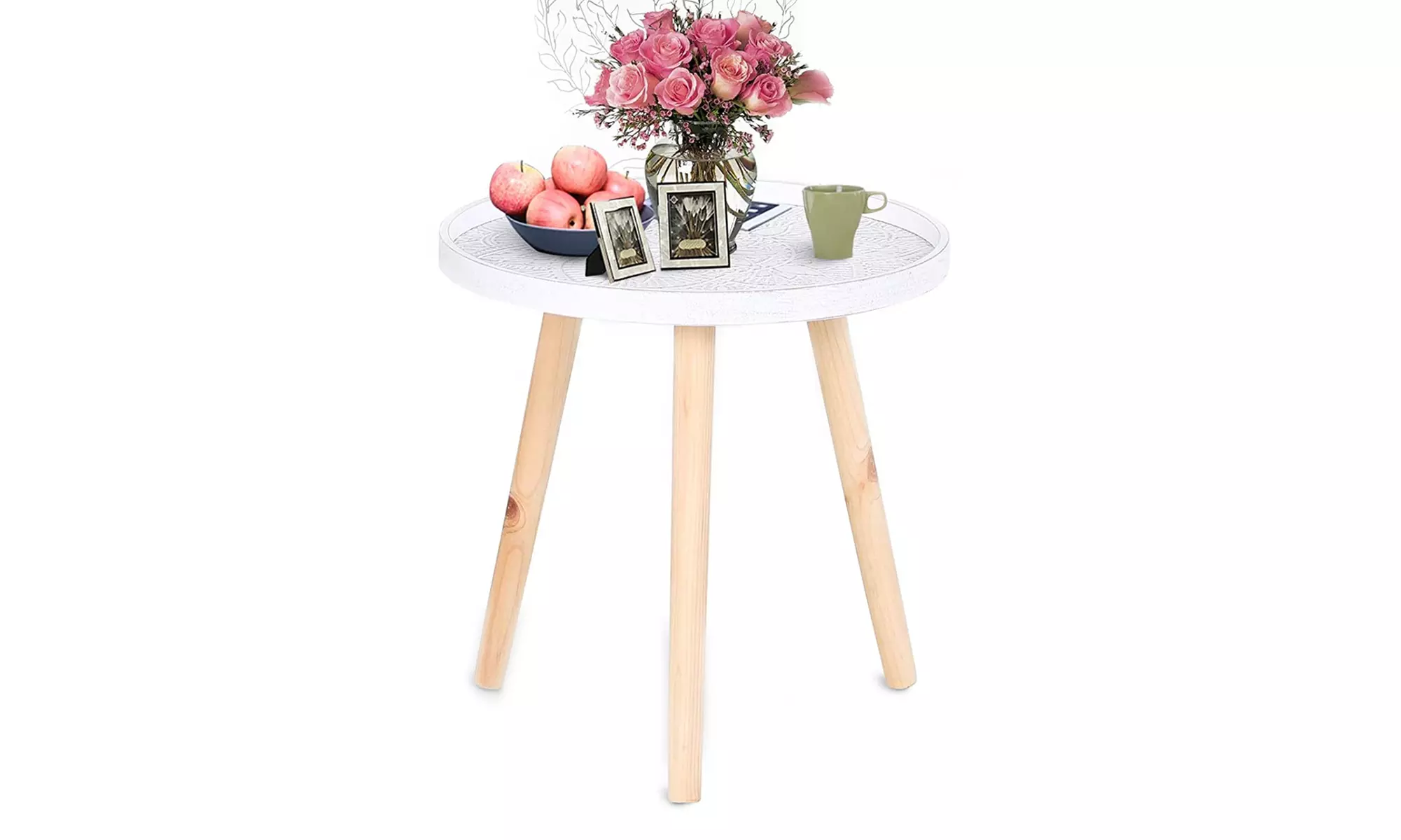 HOMCOM Coffee Tray End Table for Bedroom