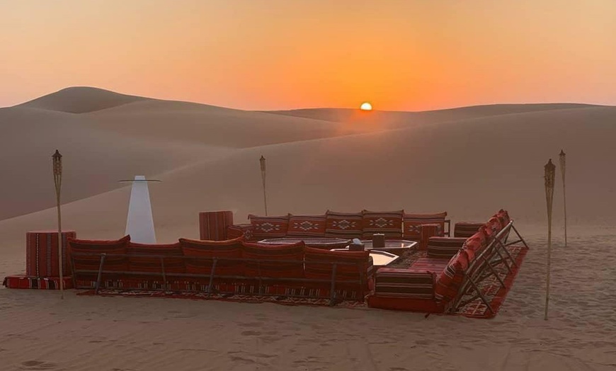 Image 4: Evening Desert Safari BBQ Dinner or Evening BBQ Dinner Camel Riding