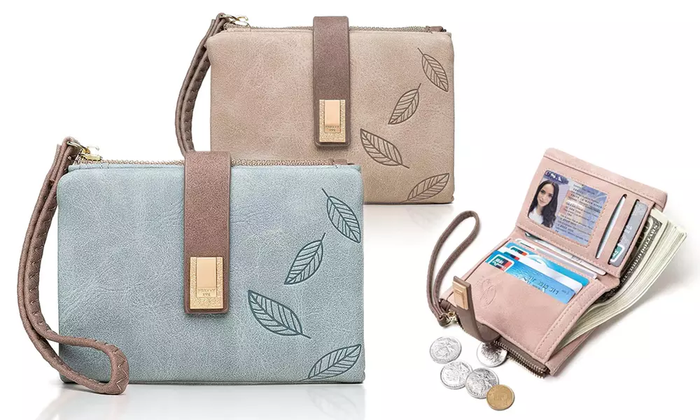 1 ou 2 portefeuilles pour femme en similicuir imperméable, élégant et pratique, coloris au choix - Primary Image