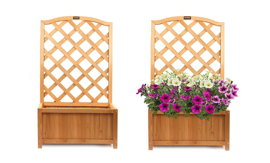 Image 2: Large Rectangular Planter with Trellis Support With Free Delivery