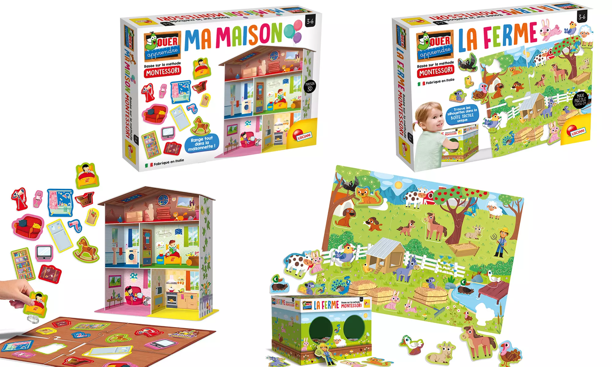 Kit Montessori LISCIANI "Ma maison" et "Ma ferme" - Primary Image