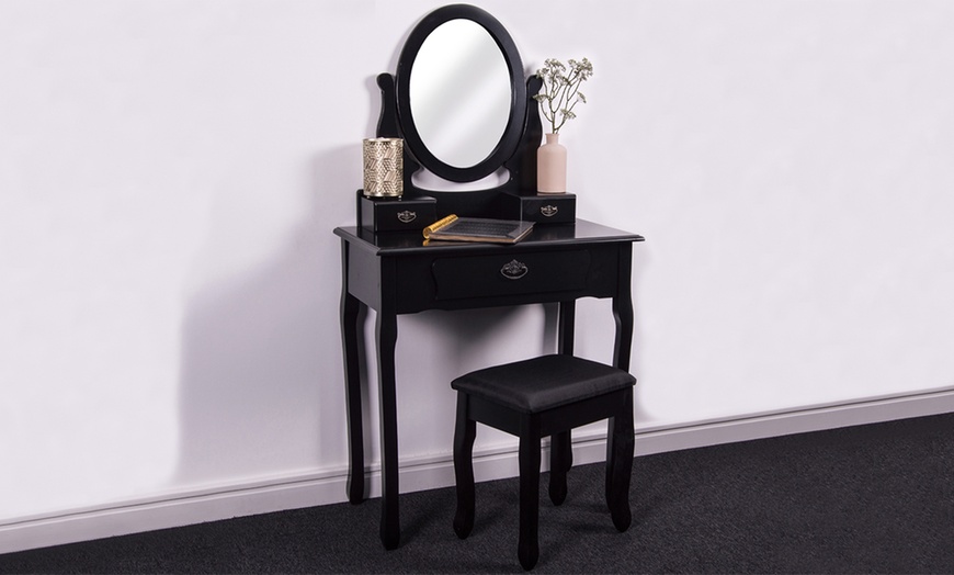 Image 9: Dressing Table with Stool Set