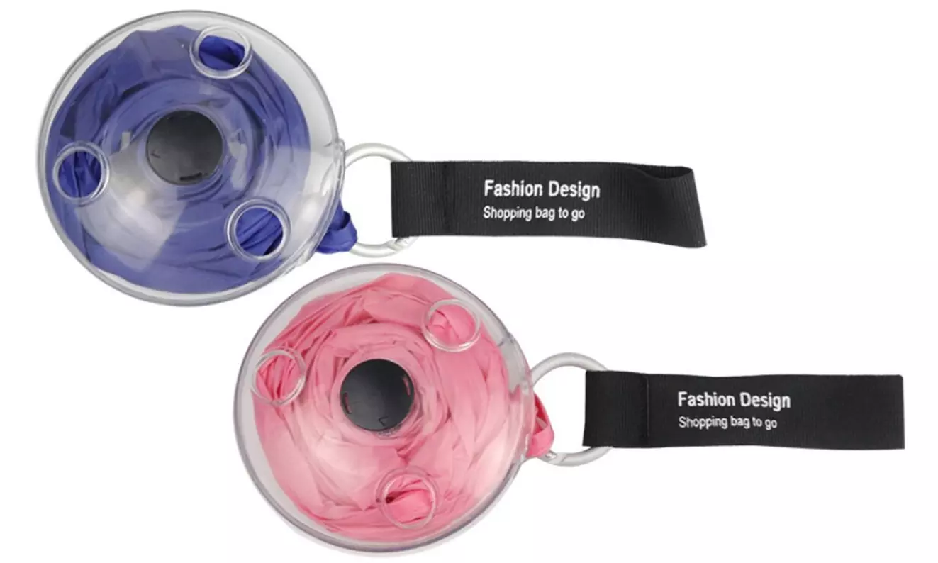 1 of 2 opvouwbare boodschappentassen