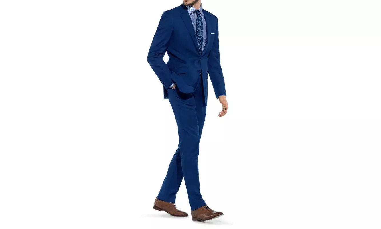 Braveman Men's Slim Fit Suits (2-Piece). Multiple Styles Available - Second Medium