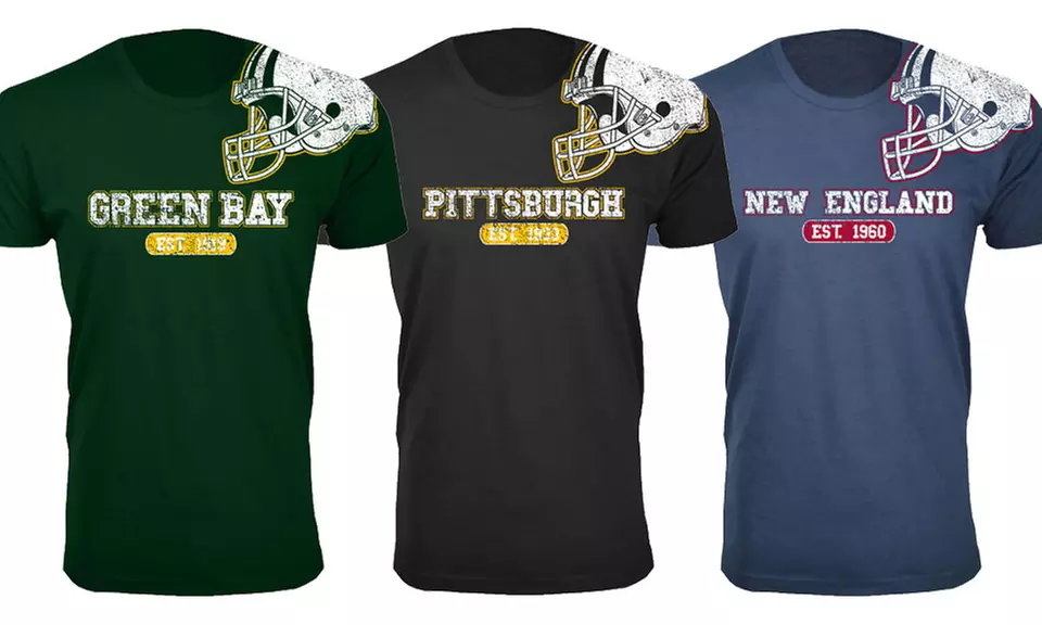 Men's Football Helmet Cotton T-Shirts (S-3XL) - Primary Image