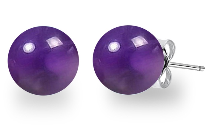 Boucles d'oreilles en améthystes