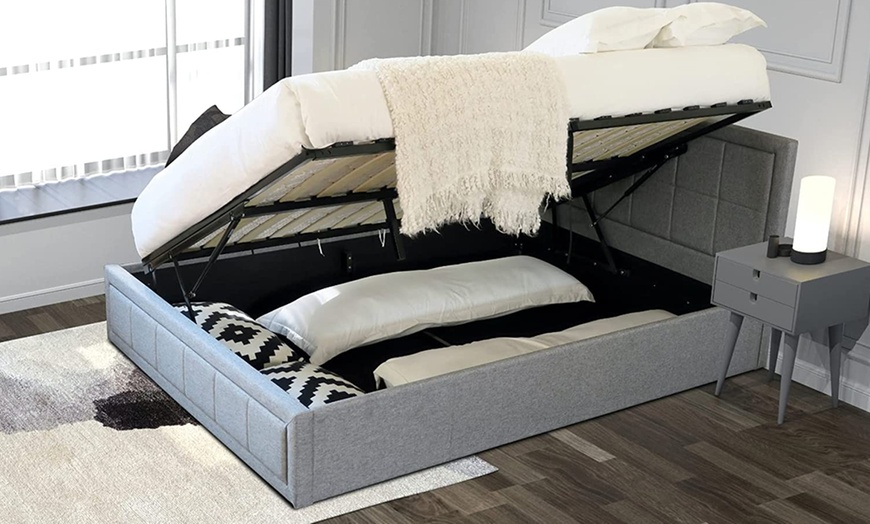 Side Lift Ottoman Bed With Optional Pocket Sprung Mattress | Groupon Goods