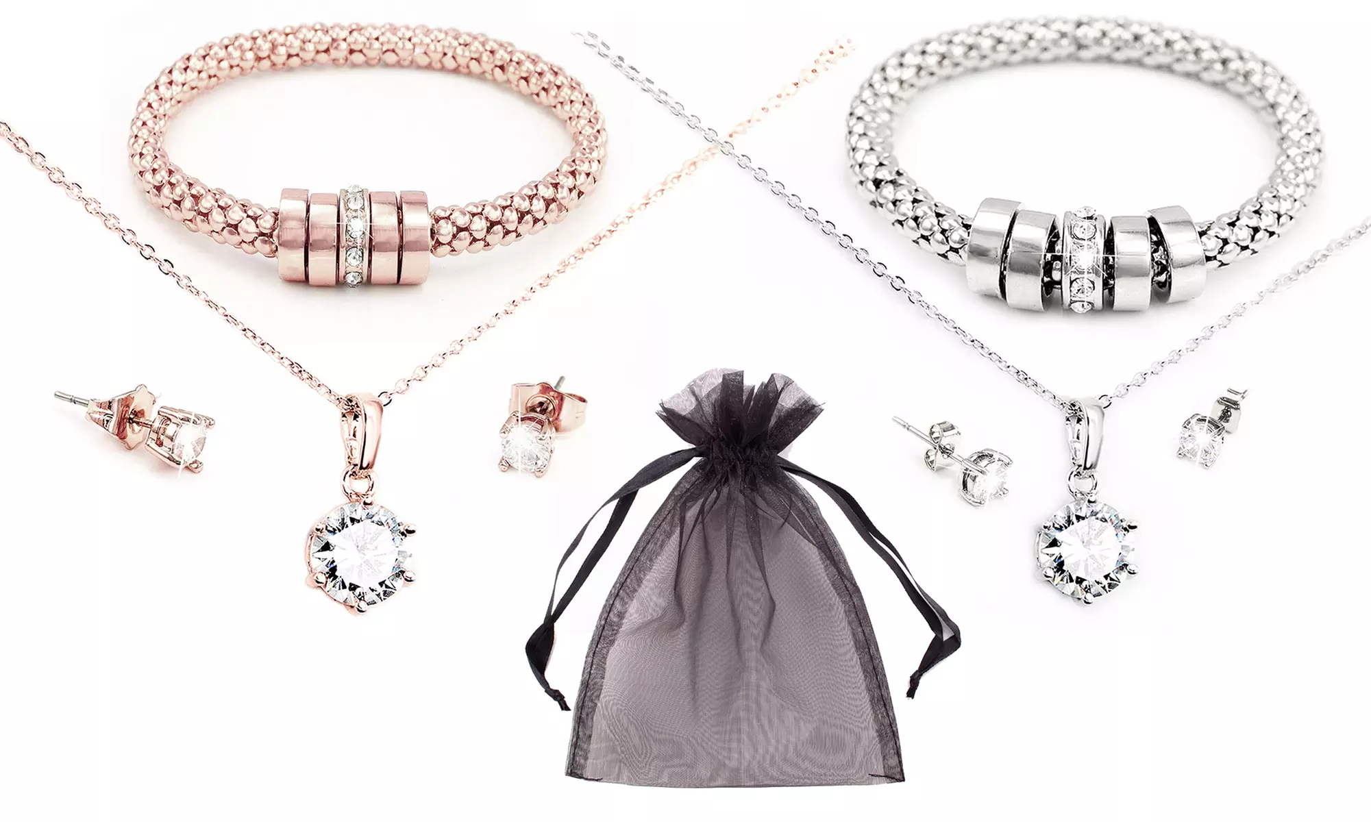 Ensemble de 3 bijoux "Aurora" ornés de cristaux Swarovski®