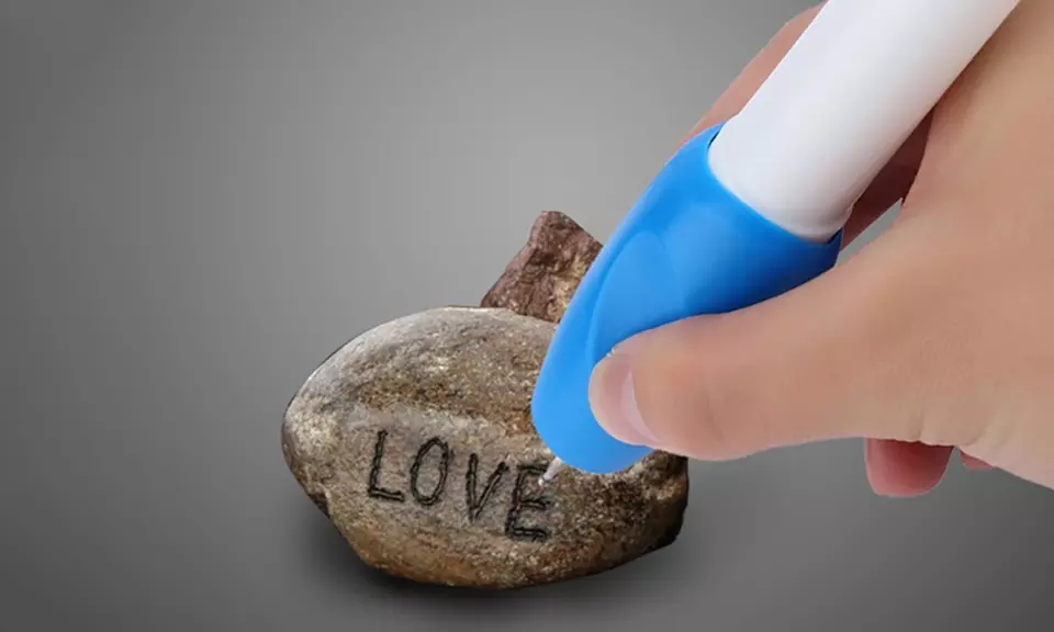 1x oder 2x Gravur-Stift mit 2 Aufsätzen mit Diamant-Beschichtung - Primary Image