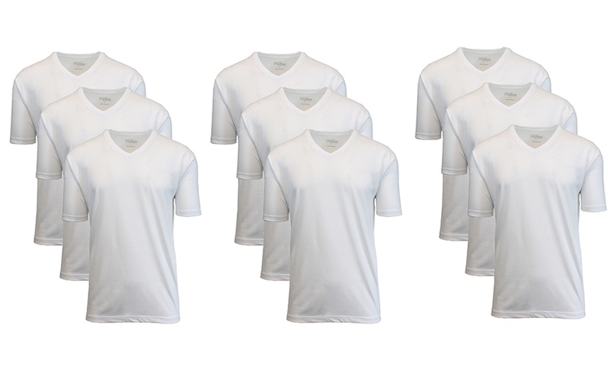 Galaxy by Harvic Men's V-Neck Undershirts (9-Pack) | Groupon