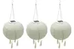 Lot de 3, 6 ou 9 grands Lampions solaires blancs à LED 30cm - Second Medium