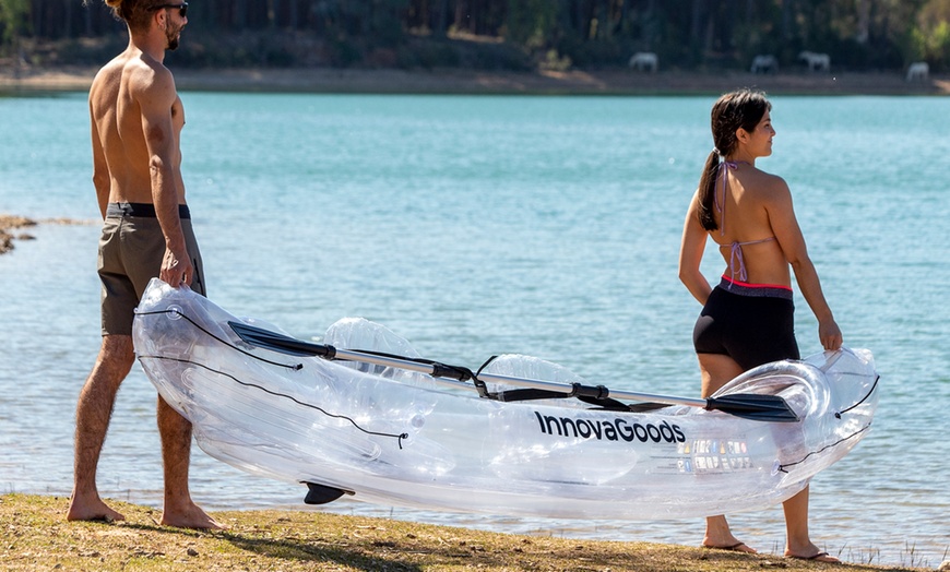 Image 13: Innovagoods Inflatable transparent kayak with accessories