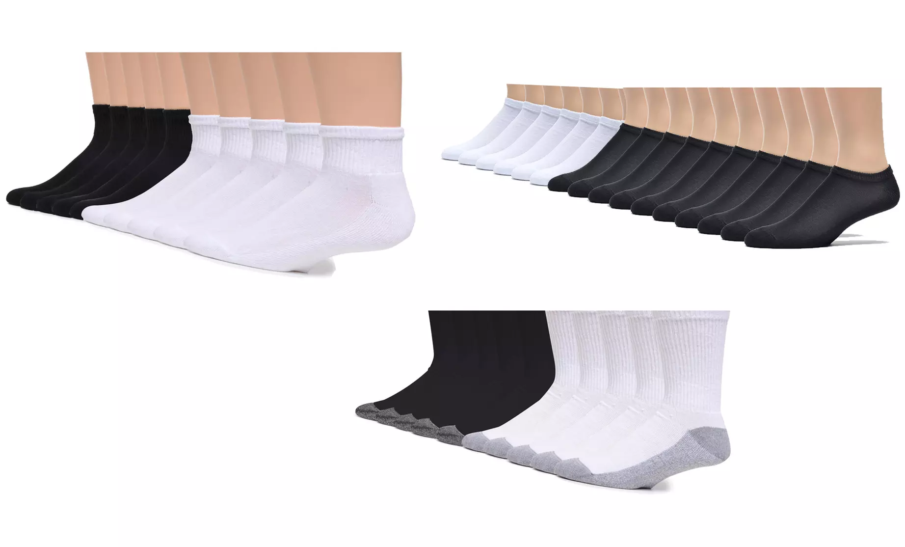 Gildan Men's Crew, Ankle or No Show Socks (20 Pairs) - Primary Image