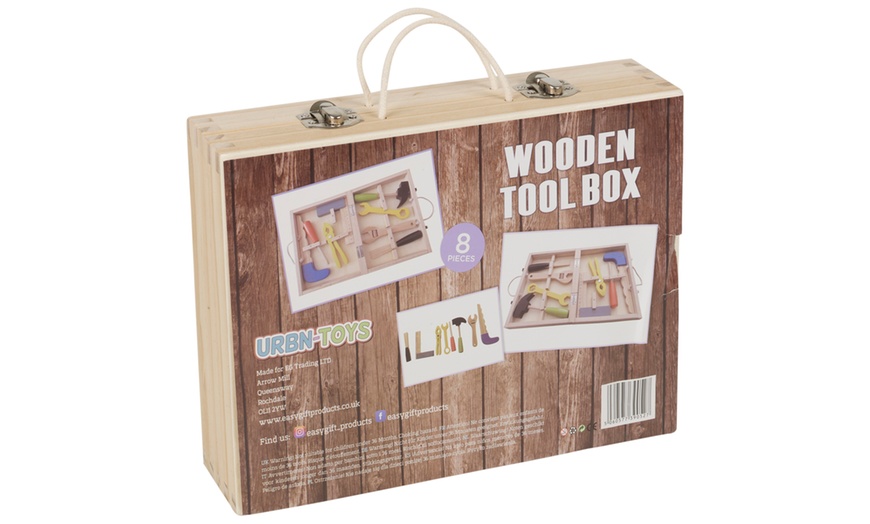 Image 4: Eight-Piece Wooden Tool Set