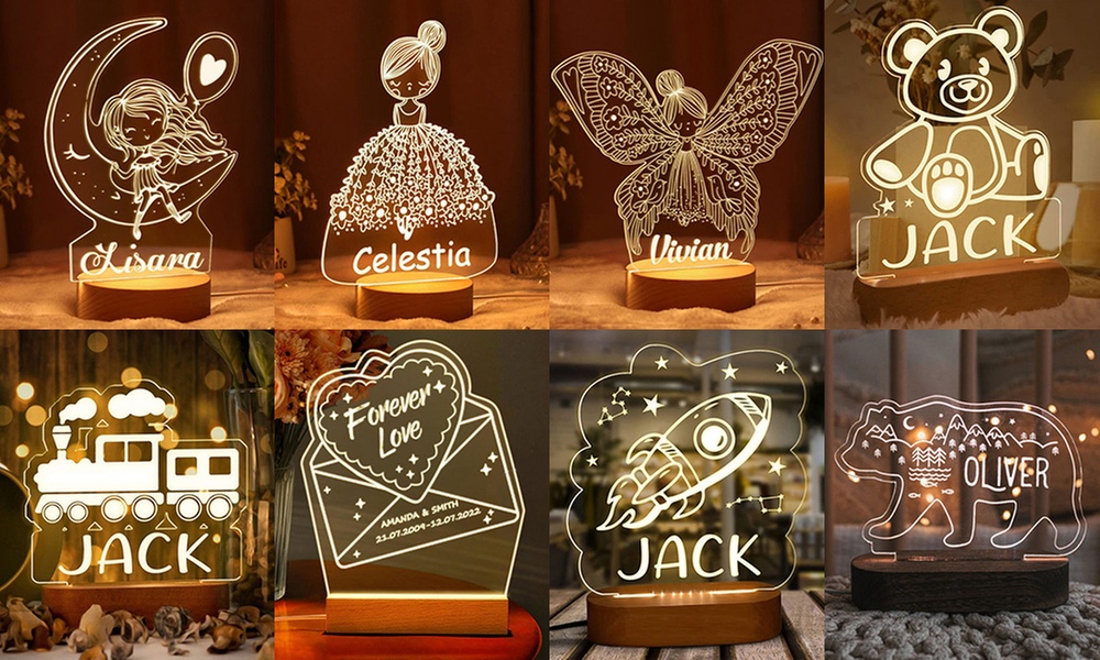 Design-Nachtlicht für Kinder mit Namen von Justyling