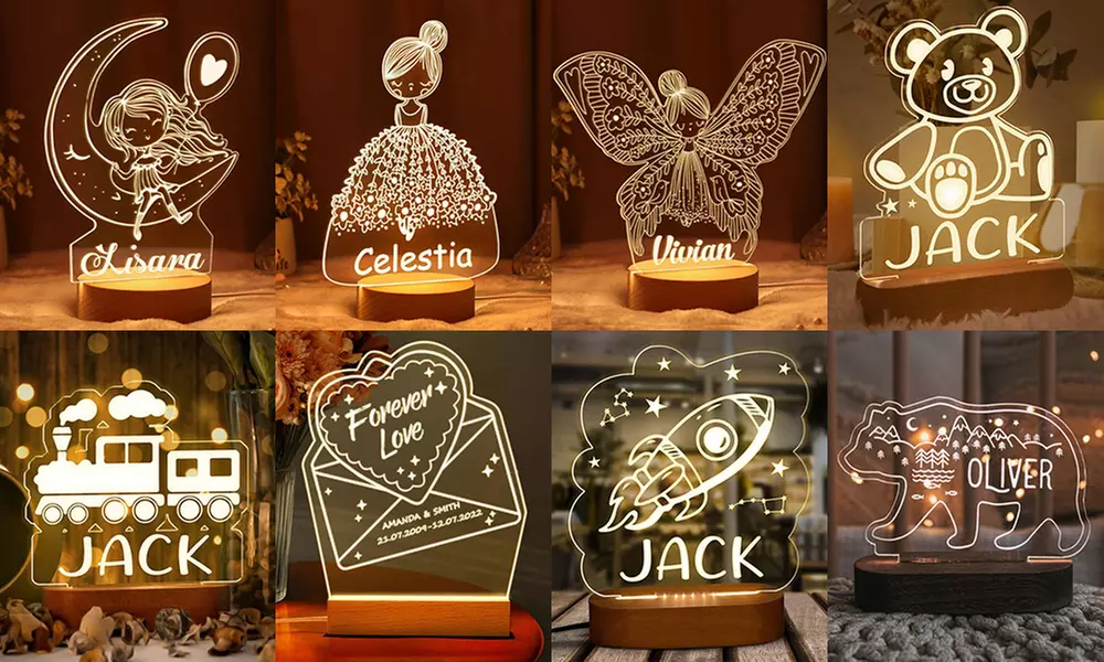 Design-Nachtlicht für Kinder mit Namen von Justyling