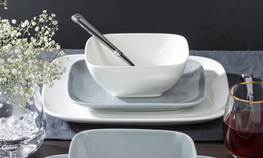 Image 3: Waterside 24-Piece Hampton Square Dinner Set