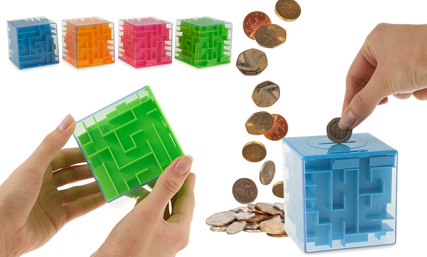 Image 1: Maze Puzzle Money Box