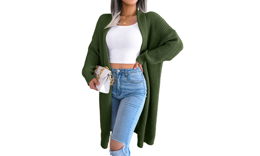 Image 6: Chunky Knit Long Sleeve Cardigan