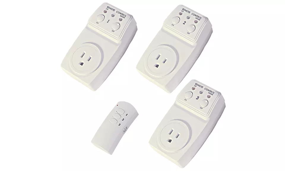 Wireless Remote-Controlled Wall Outlets (3-Pack) - Primary Image