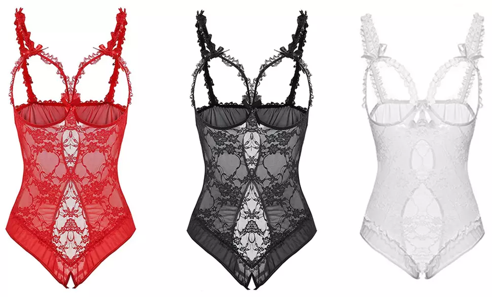 1 ou 2 bodies en dentelle poitrine ouverte - Primary Image