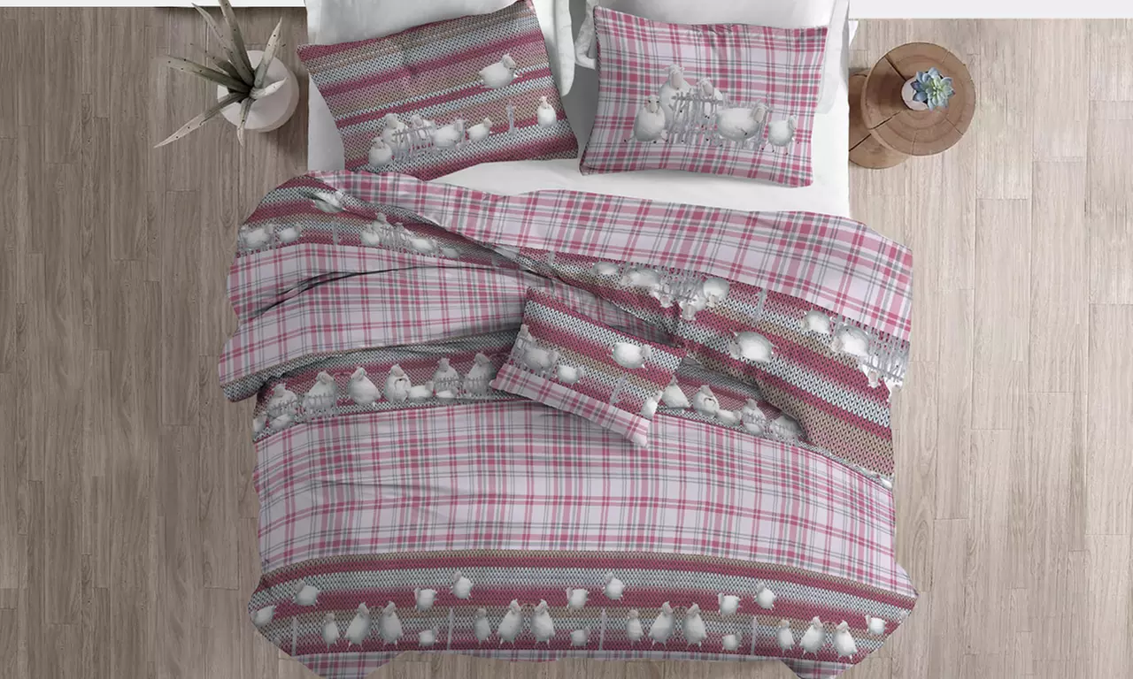 Copripiumino in flanella Fantasie invernali, natalizie, scozzesi