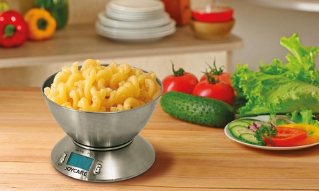 Bilancia da cucina elettronica Joycare con ciotola in acciaio inox e display luminoso
