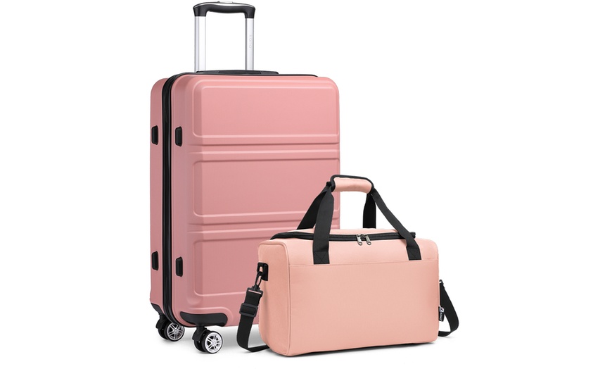 Image 18: One or Three Hard Shell Classic Suitcase Set with a Travel Bag