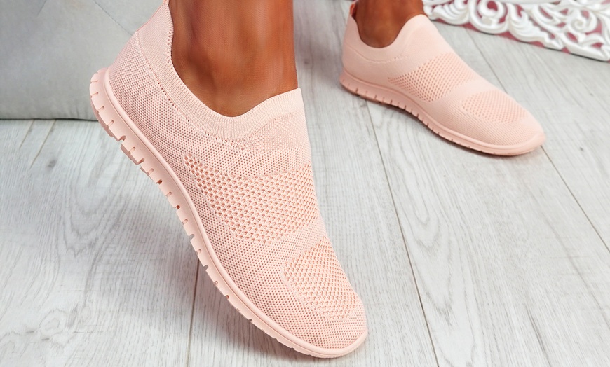 Image 18: Women's Knit Sneakers