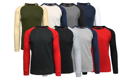 Galaxy by Harvic Men's Raglan Thermal Shirt (2-Pack)