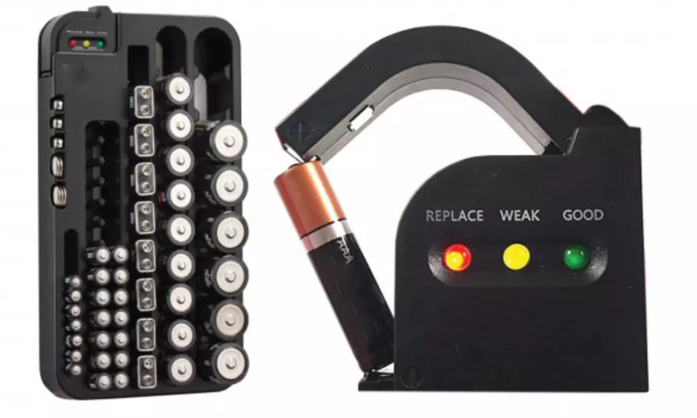 Battery Organizer with Integrated Power Tester - Primary Image