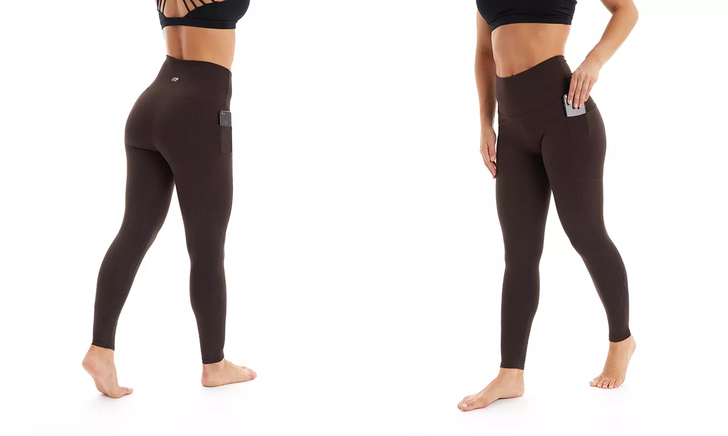 Marika Women's Regular or Plus Size High-Rise Tummy-Control Leggings with Pocket. (Size 1X) - Second Medium