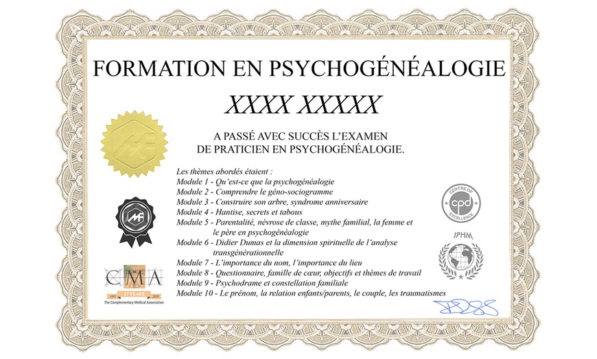 Image 4: Formation en psychogénéalogie avec Meformer