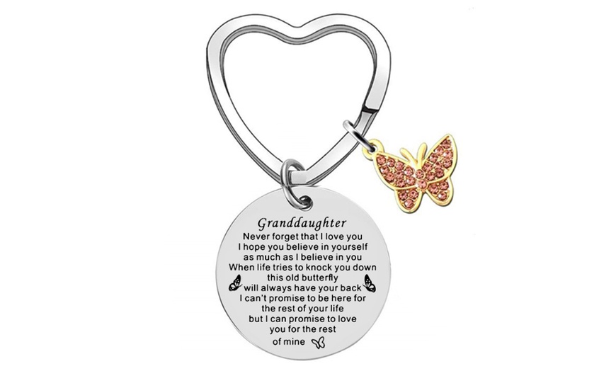 Image 1: 'To My Granddaughter' Keyring