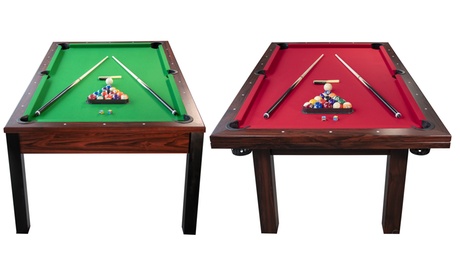 Table de billard américain convertible avec plateau dînatoire et accessoires