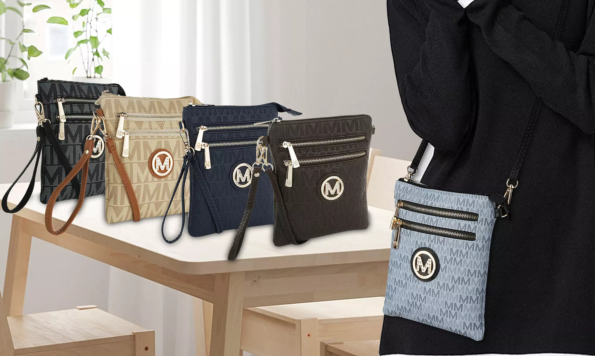 MKF Collection Charley Milan M Signature Cross-Body Bag by Mia K - Primary Image