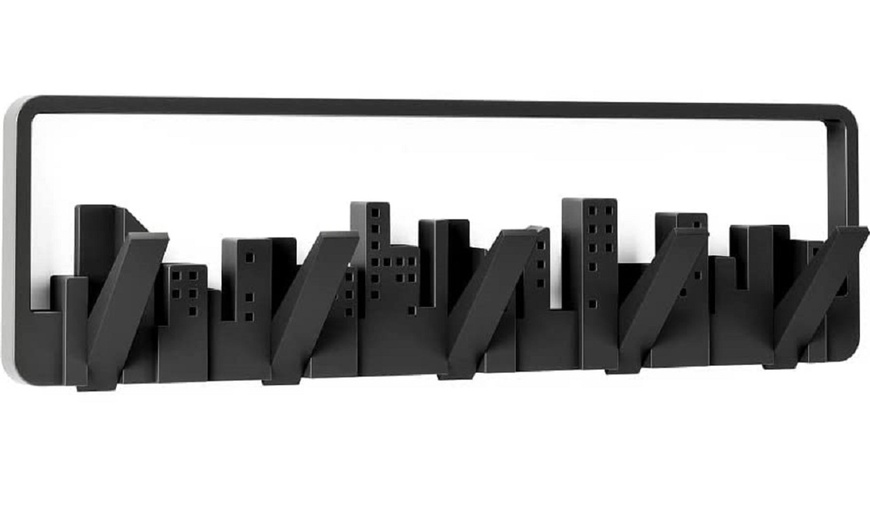 Image 2: Umbra Skyline Coat Hook with 5 Movable Hooks