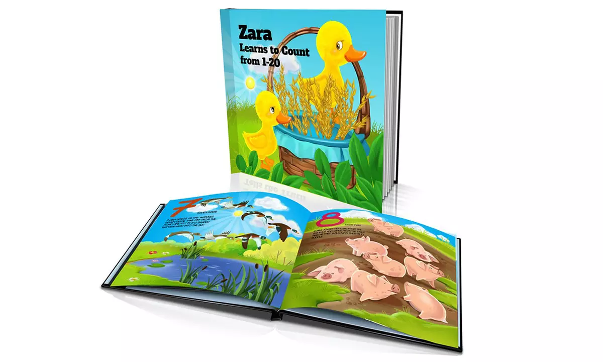 Softcover or Hardcover "Learns to Count" Personalized Kids' Story Book from Dinkleboo (Up to 65% Off) - Primary Image