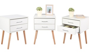 Contemporary-Style Nightstand with Two Drawers