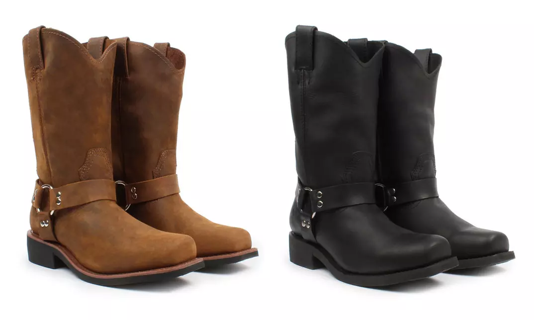 Genuine Leather Welted Construction Men's 12" Biker Harness Boot - Primary Image