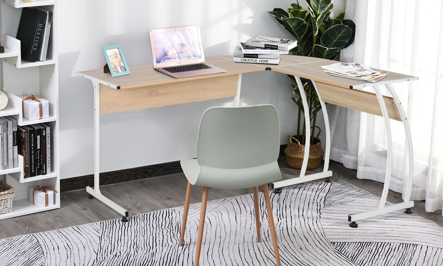 Image 10: HomCom Corner Desk