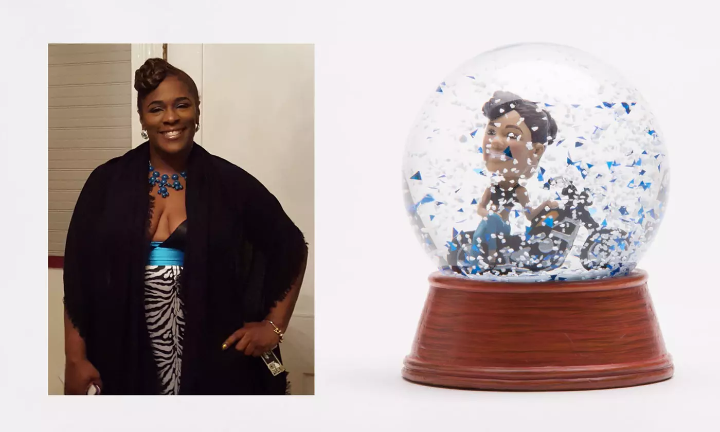 Custom Bobblehead Snow Globes - Second Medium