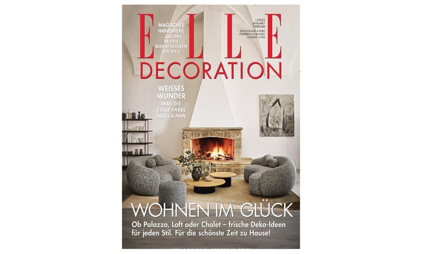 Image 1: Jahresabo der Zeitschrift „ELLE Decoration“ (6 Ausgaben)