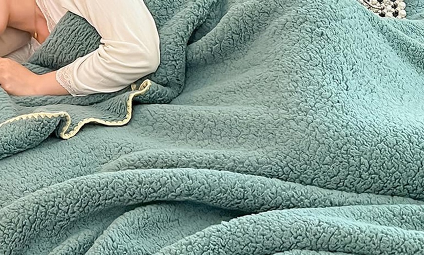 Image 9: Sherpa Throw Blanket