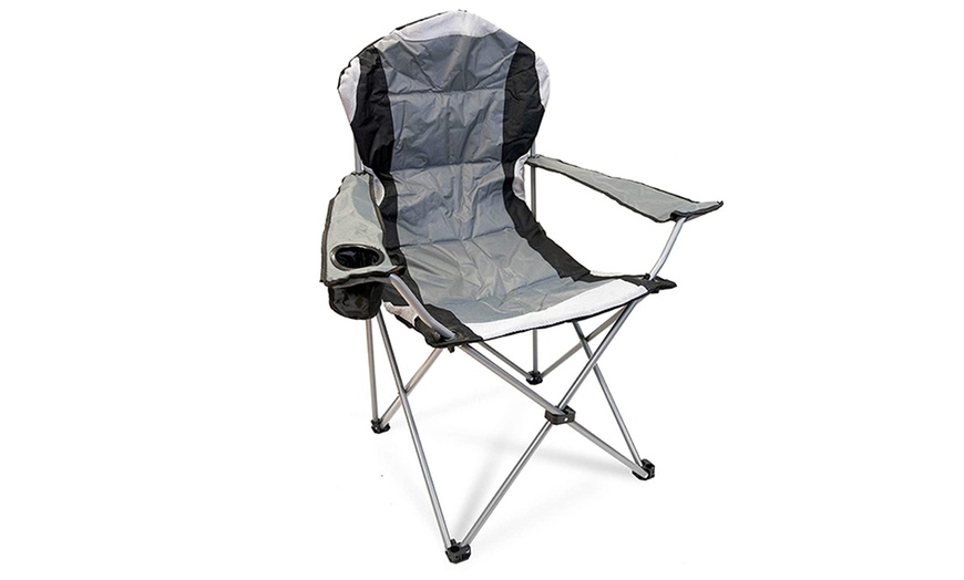 Image 3: Folding Camping Chairs Padded with Cup Holder