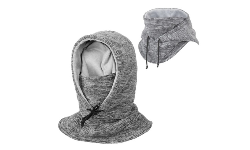 Image 5: Warm and Adjustable Hooded Fleece Lined Balaclava